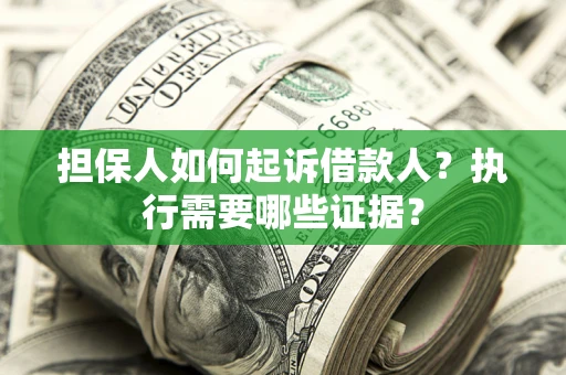 北京担保人如何起诉借款人？执行需要哪些证据？