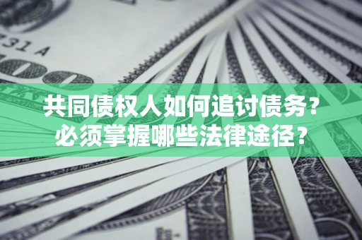 北京共同债权人如何追讨债务？必须掌握哪些法律途径？