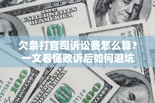 北京欠条打官司诉讼费怎么算？一文看懂败诉后如何避坑