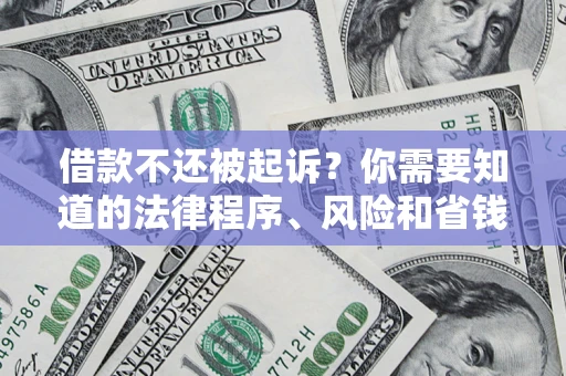 北京借款不还被起诉？你需要知道的法律程序、风险和省钱技巧